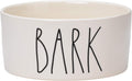 RAE Dunn Cute Ceramic Dog Bowl, Pet Dish for Dogs and Cats, Heavy Pet Bowl, Bark (6 Inches)