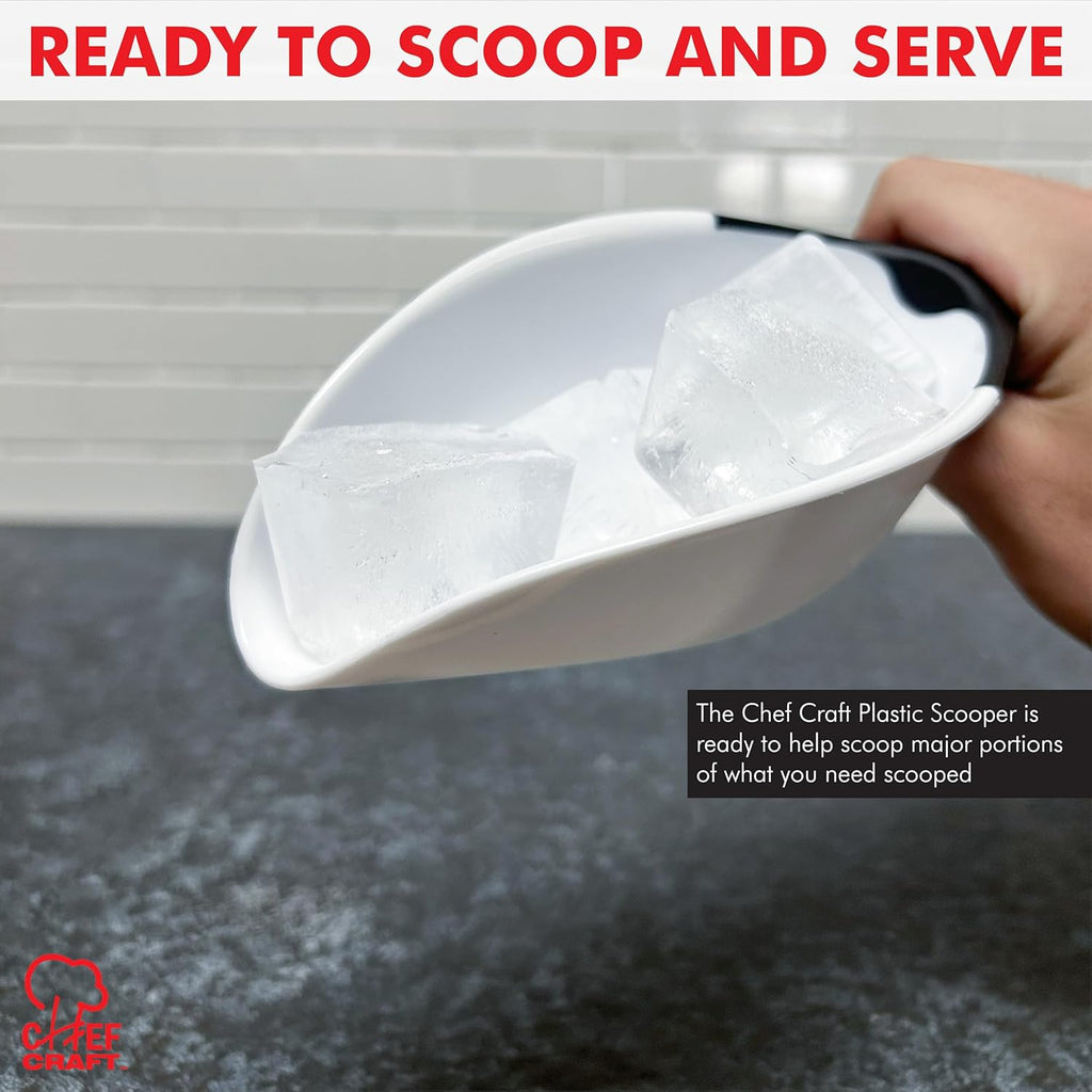 Select Plastic Scoop, 1 Cup, White